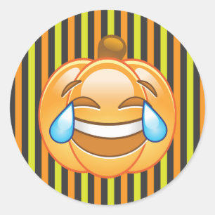 Laughing Pumpkin Emoji Sticker