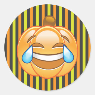 Laughing Pumpkin Emoji Sticker