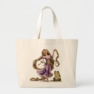Laughing Rapunzel Large Tote Bag