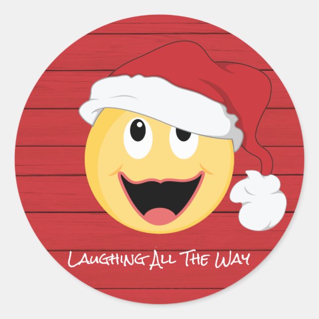 Laughing Santa Imoge Sticker (Front)