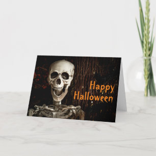 Laughing Skeleton Halloween Customizable Card