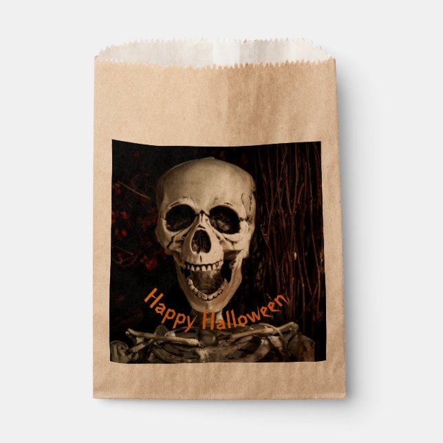 Laughing Skeleton Halloween  Favour Bag (Front)