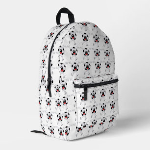 Laughing Soccer Ball Mascot Printed Backpack