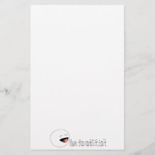 Laughing Stick Figure Head Stationery