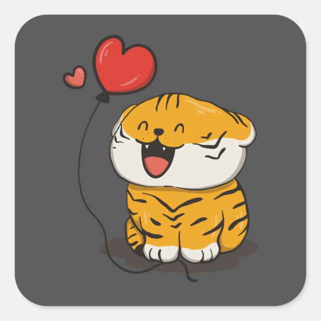 Laughing Tiger Best Stickers (Front)