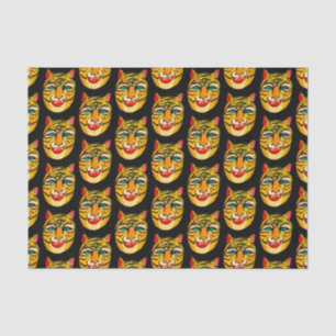 Laughing Tiger Watercolor Pattern Tissue Paper