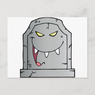 Laughing Tombstone Cartoon Character Postcard