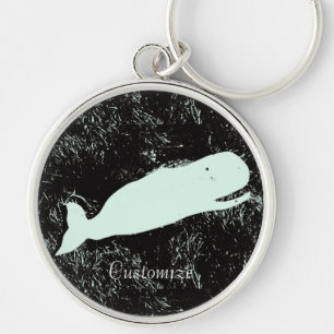 Laughing white whale Thunder_Cove Keychain