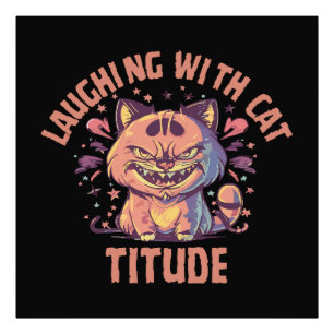 Laughing with Cat-titude Photo Print