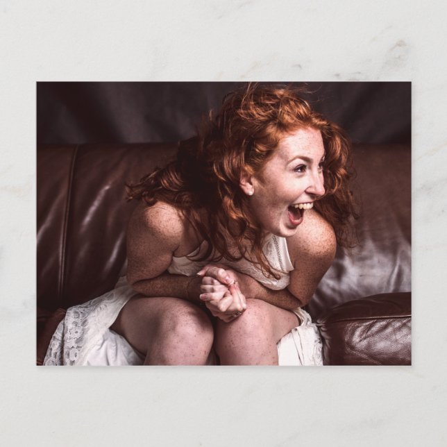 Laughing Young Actress Postcard (Front)