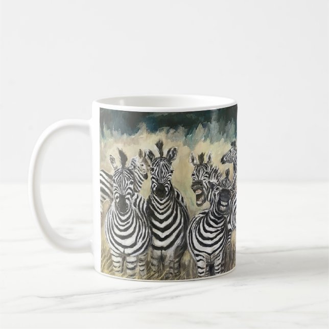Laughing Zebra - A Cheerful Heart Coffee Mug (Left)