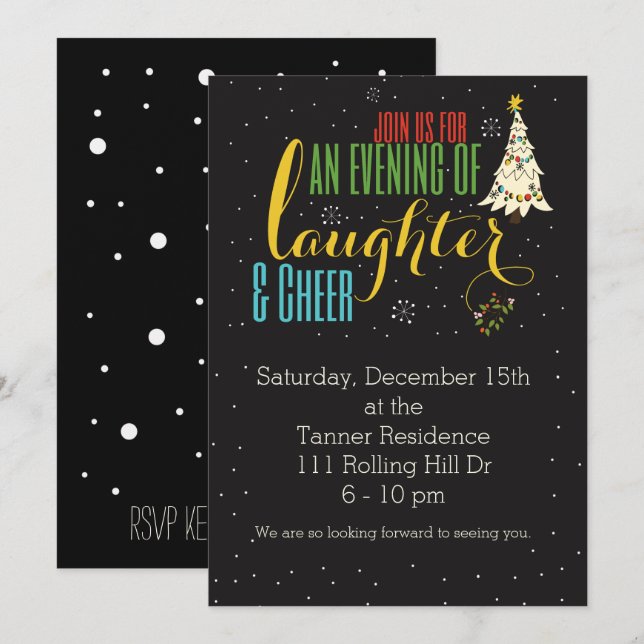 Laughter & Cheer Holiday Invite (Front/Back)