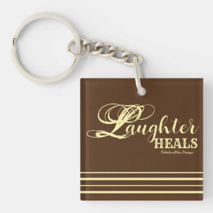 Laughter Heals Square Key Chain