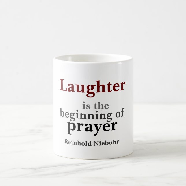 Laughter is the beginning coffee mug (Center)