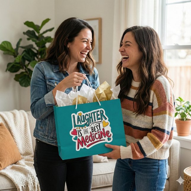 Laughter Is The Best Medicine Gift Bag (Spread cheer with this, "Laughter is the best medicine" gift bag! )