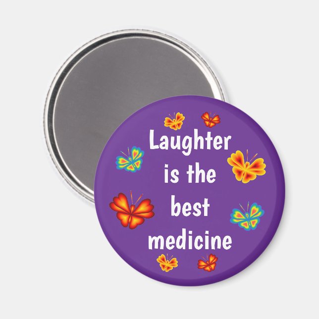 Laughter is the best medicine magnet 251123 (Recto/Verso)