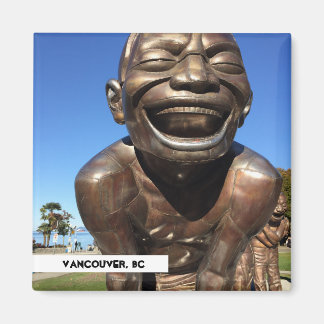 Laughter Statue Vancouver BC Travel Magnet