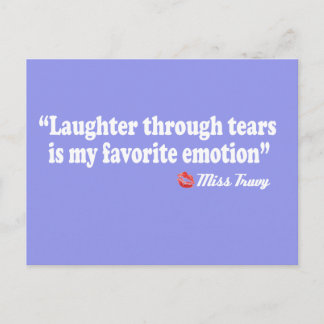 Laughter through tears postcard