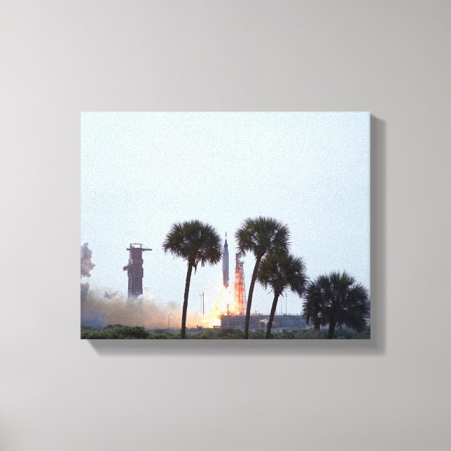Launch of Mercury Atlas 9 rocket  Photograph Canvas Print (Front)