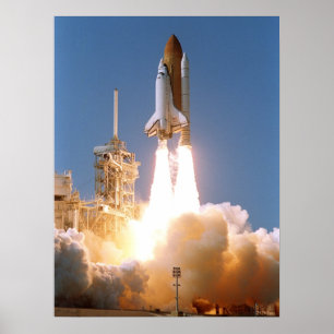 Launch of Space Shuttle Atlantis (STS-112) Poster