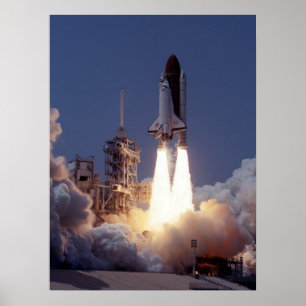 Launch of Space Shuttle Atlantis (STS-30) Poster