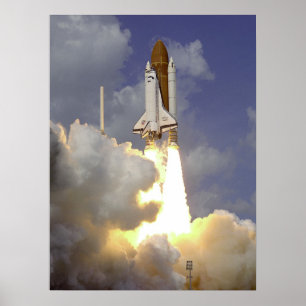 Launch of Space Shuttle Atlantis (STS-34) Poster