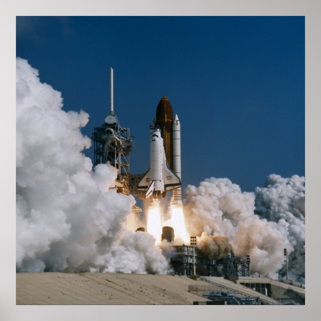Launch of Space Shuttle Atlantis (STS-46) Poster (Front)