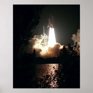 Launch of Space Shuttle Atlantis (STS-79) Poster