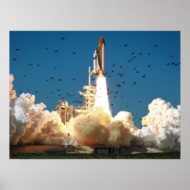 Launch of Space Shuttle Challenger (STS-51L) Poster (Front)