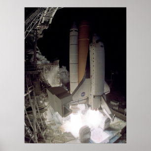 Launch of Space Shuttle Columbia (STS-109) Poster