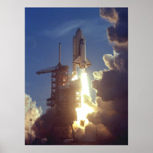 Launch of Space Shuttle Columbia (STS-1) Poster