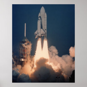 Launch of Space Shuttle Columbia (STS-2) Poster