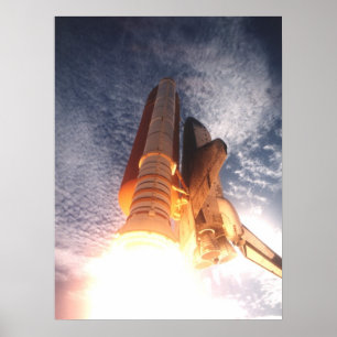 Launch of Space Shuttle Columbia (STS-73) Poster