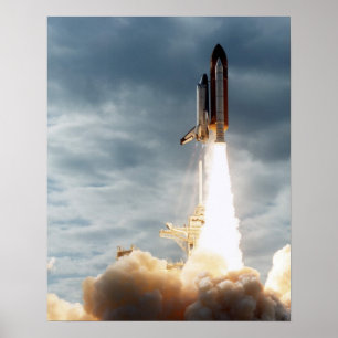 Launch of Space Shuttle Columbia (STS-80) Poster