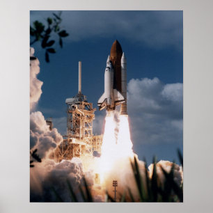 Launch of Space Shuttle Columbia (STS-80) Poster