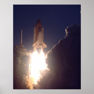 Launch of Space Shuttle Discovery (STS-102) Poster