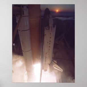 Launch of Space Shuttle Discovery (STS-102) Poster
