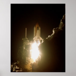 Launch of Space Shuttle Discovery (STS-103) Poster