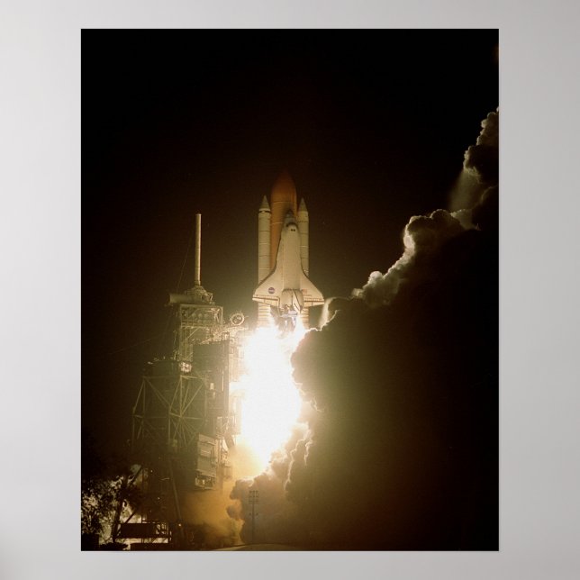 Launch of Space Shuttle Discovery (STS-103) Poster (Front)