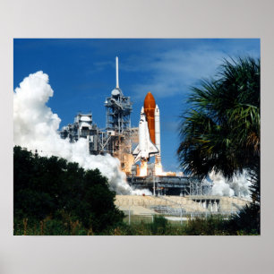 Launch of Space Shuttle Discovery (STS-26) Poster