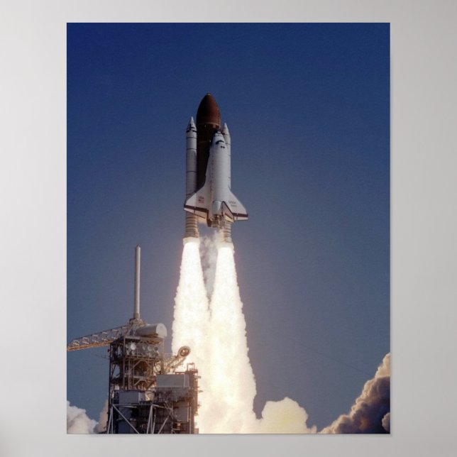 Launch of Space Shuttle Discovery (STS-29) Poster (Front)