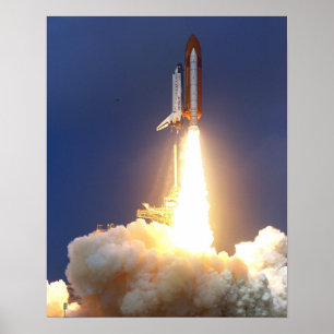 Launch of Space Shuttle Discovery (STS-85) Poster