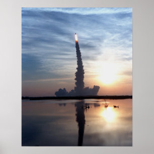 Launch of Space Shuttle Discovery (STS-96) Poster