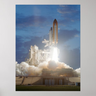 Launch of Space Shuttle Endeavour (STS-108) Poster