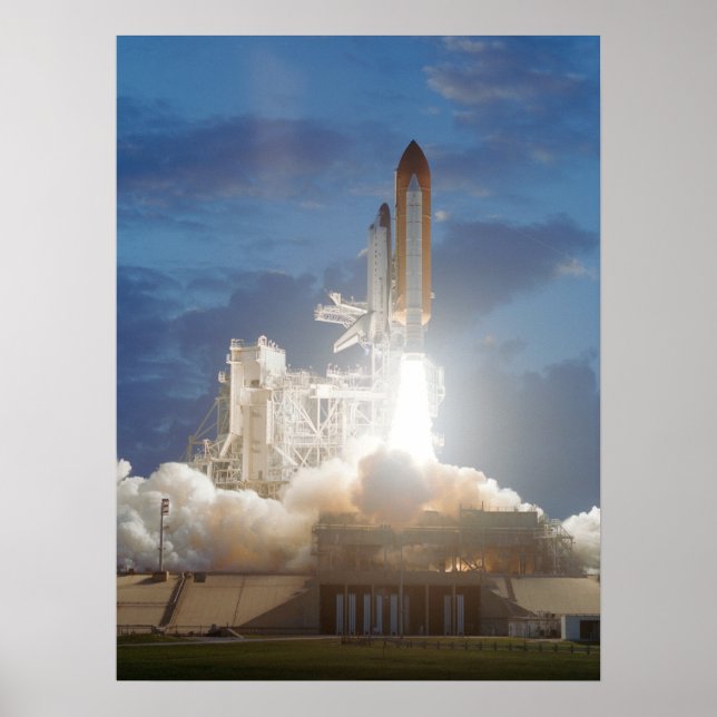 Launch of Space Shuttle Endeavour (STS-108) Poster (Front)