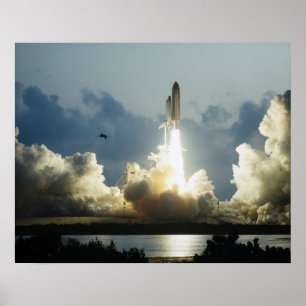 Launch of Space Shuttle Endeavour (STS-49) Poster