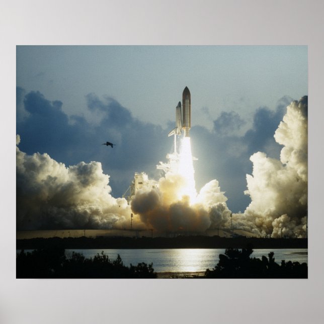 Launch of Space Shuttle Endeavour (STS-49) Poster (Front)