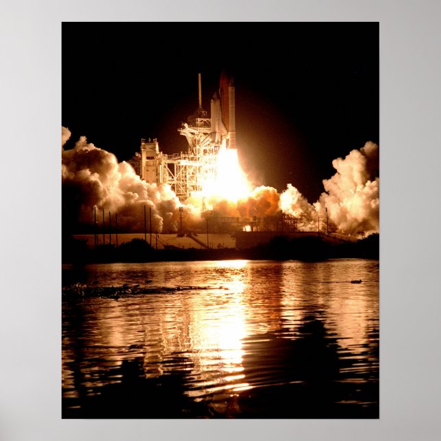 Launch of Space Shuttle Endeavour (STS-88) Poster (Front)