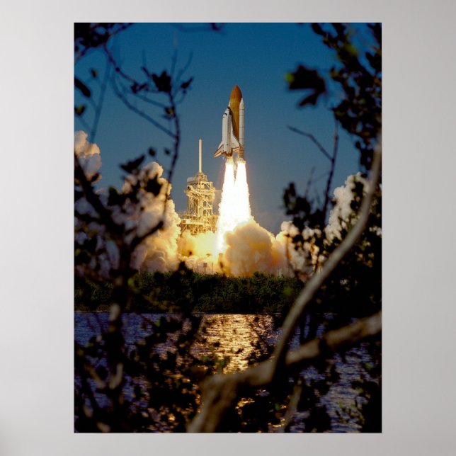 Launch of Space Shuttle Endeavour (STS-99) Poster (Front)