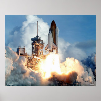 Launch of Space Shuttle STS-106 Poster